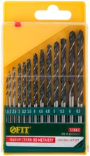 Набор сверл по металлу HSS черненых, 13 шт. (1,5-2-2,5-3-3,2-3,5-4-4,5-4,8-5-5,5-6-6,5 мм)