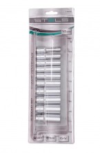 Набор удлиненных торцевых головок 3/8, шестигранные, CrV, 10 шт, 8-19 мм Stels