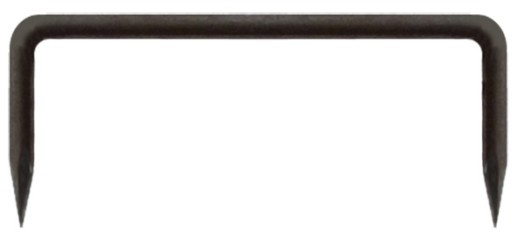 Скоба строительная круглая кованая 8/250/60