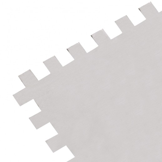 Гладилка из нержавеющей стали, 280 х 130 мм, зеркальная полировка, пластмассовая ручка, зуб 4 х 4 мм Matrix