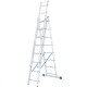 Лестница, 3 х 8 ступеней, алюминиевая, трехсекционная, Россия, Сибртех