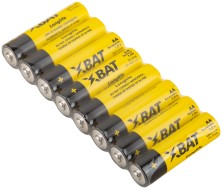 Батарейка щелочная, 1.5 В, тип АА, 8 шт.