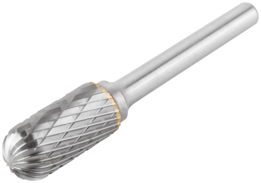 Шарошка карбидная, штифт 6 мм, тип "С", цилиндрическая закругленная 12х25х70 мм