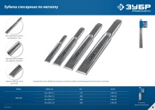 ЗУБР 30 х 300 мм, усиленное двутавровое слесарное зубило по металлу, Профессионал (2104-30)