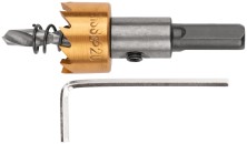 Коронка кольцевая по металлу, HSS сталь, титановое покрытие  20 мм