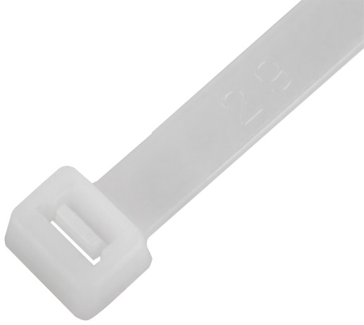 Хомуты нейлоновые для проводов, белые 100 шт., 7,6х300 мм