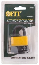 Замок навесной всепогодный 40х31 мм, стальная дужка 6 мм