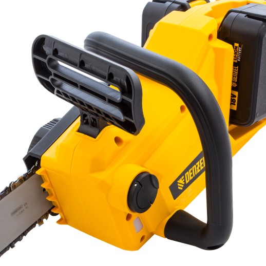 Цепная пила аккумуляторная бесщеточная RCS400-36, Li-ion, 36 В, 4 Ач, шина 400 мм Denzel