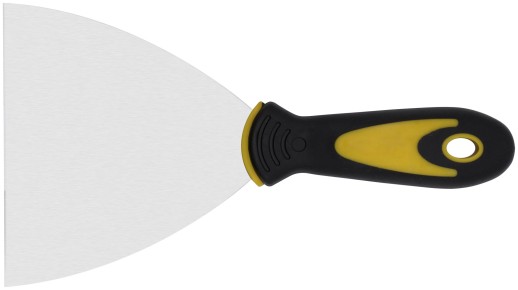 Шпатель, нерж.сталь, прорезиненная ручка  5" (125 мм)