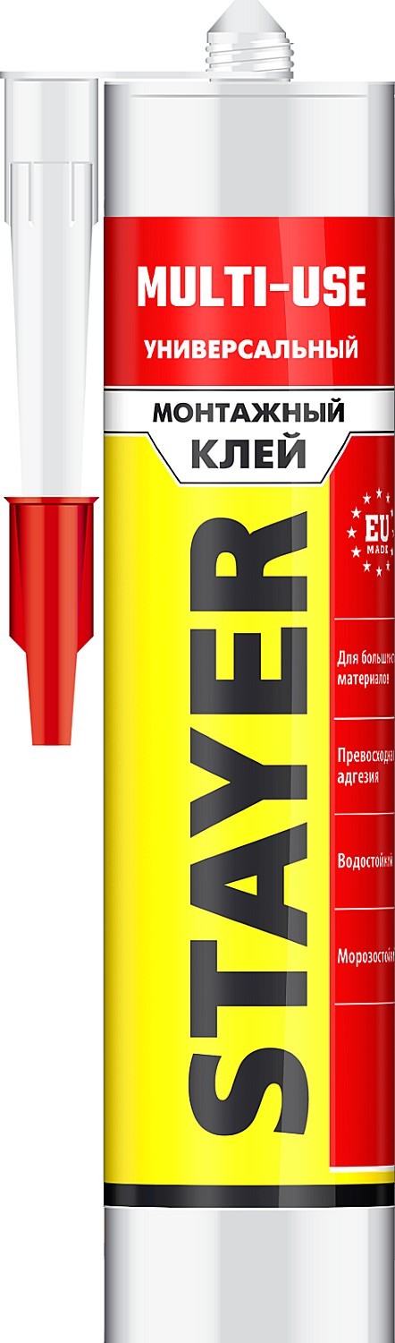 STAYER 280 мл, белый, универсальный монтажный клей, Professional (41321)
