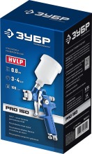 ЗУБР PRO 150, 0.8 мм, пневматический краскопульт с верхним бачком, Профессионал (06454-0.8)