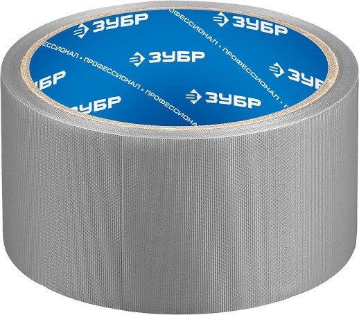 ЗУБР Рефил, 50 мм, 10 м, серая, универсальная, клейкая лента ПВХ, Профессионал (12075-50-10)