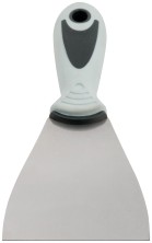 Шпатель, нерж.сталь, прорезиненная ручка  80 мм