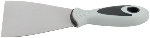 Шпатель, нерж.сталь, прорезиненная ручка  80 мм