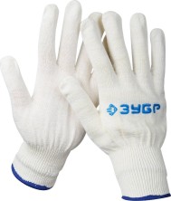 ЗУБР КОМФОРТ, L-XL, без покрытия, х/б 13 класс, трикотажные перчатки, Профессионал (11450-XL)