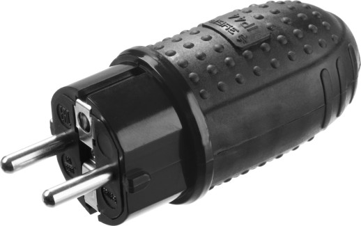 ЗУБР IP44 16A/220В Вилка обрезиненнаяПрофессионал (55116-B)