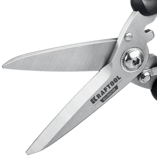 KRAFTOOL Alligator, 200 мм, многофункциональные прямые технические ножницы (23201)