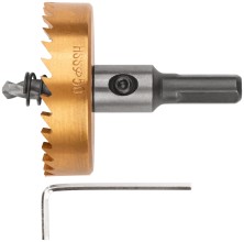 Коронка кольцевая по металлу, HSS сталь, титановое покрытие  50 мм