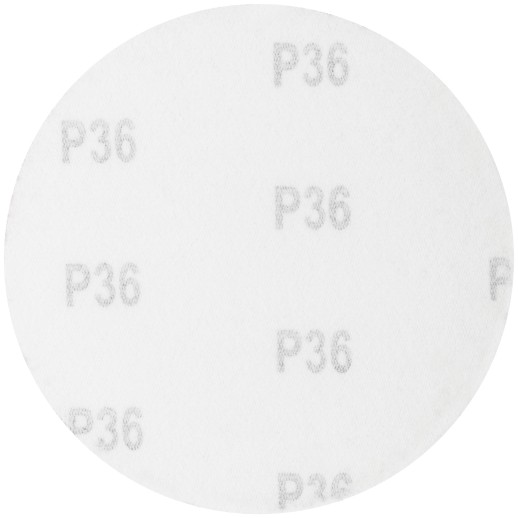 Круги шлифовальные сплошные (липучка), алюминий-оксидные, 125 мм, 5 шт.  Р 36