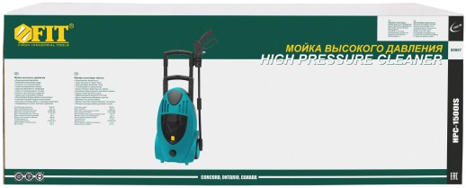 Мойка высокого давления эл. 1500 Вт; 135/90 бар; 1,0/4,0 бар; 348 л/ч; 50 C; индукц.мотор; колеса; коробка