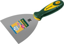 KRAFTOOL 125 мм, х-образное профилированное полотно, двухкомпонентная ручка, нержавеющий, шпатель (10035-125)