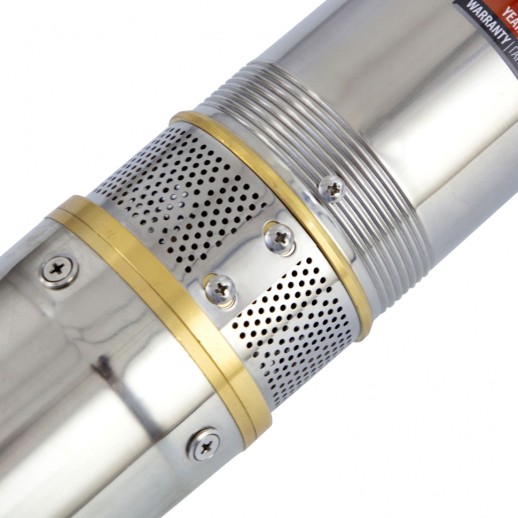 Скважинный насос DWC-4-140, центробежный, диаметр 4", 2000 Вт, 6000 л/ч, напор 140 м Denzel