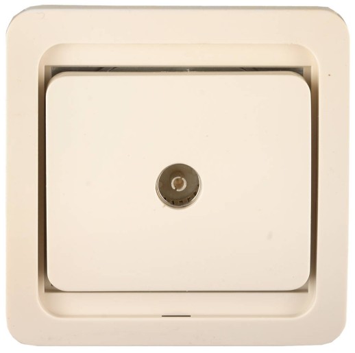 СВЕТОЗАР Гамма, телевизионная, одинарная, цвет бежевый, электрическая розетка (SV-54115-B)