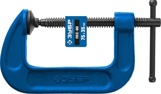 ЗУБР ПСС-80, 75 мм, G-образная, струбцина, Профессионал (32245-075)