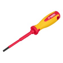 Отвертка Insulated, SL4 x 100 мм, CrMo, до 1000 В, двухкомпонентная рукоятка Matrix Professional