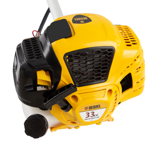 Триммер бензиновый DTL-33, 33 см3, неразъемная штанга Denzel