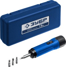 ЗУБР регулируемая, 1-6 Нм, динамометрическая отвертка, Профессионал (64015)