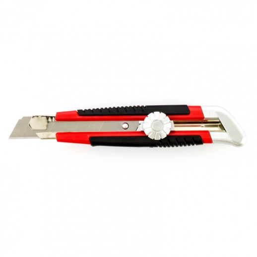 Нож, 18 мм, выдвижное лезвие, металлическая направляющая, винтовой фиксатор лезвия Matrix