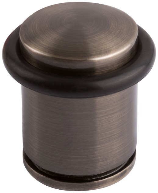 Ограничитель дверной малый с резиновой вставкой "Стандарт", старая бронза