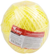 Шпагат полипропиленовый 1000 текс, 100 м желтый