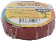 Изолента ROLLIX ПВХ 19 мм x 0,15 мм х 20 м, красная