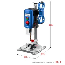 ЗУБР 750 Вт, 13 мм, вертикально - сверлильный станок, Профессионал (ВСС-П750)