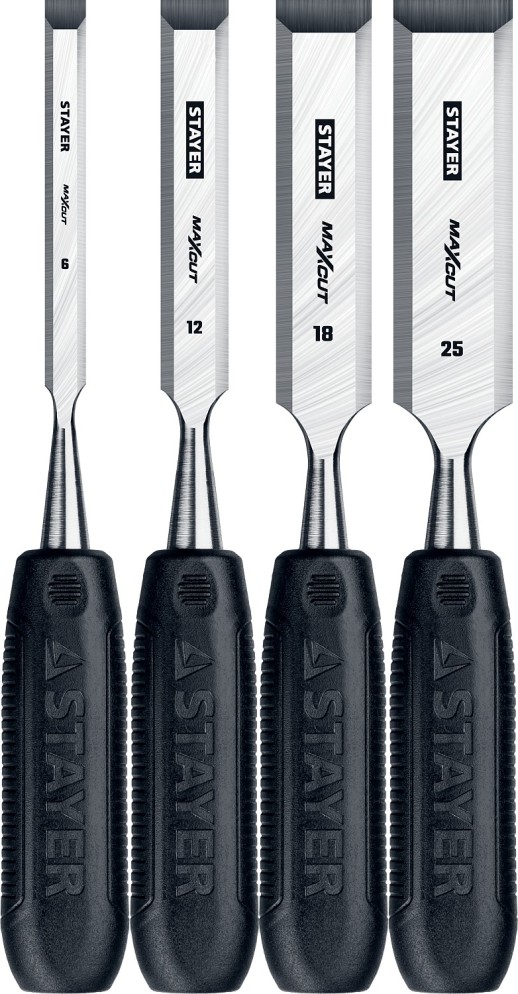 STAYER Max-Cut, 4 предм, набор стамесок (1820-H4)