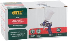 Краскопульт пневматический HVLP для точных работ, c верхним пластиковым бачком 150 мл, 0.8 мм