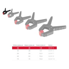 ЗУБР МЗ-40, 38 х 38 мм, пружинный зажим (32247-4)