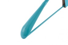 Вешалка метал для верхней одежды с прорезиненным противоскользящим покрытием 45 см, бирюзовая Elfe