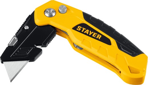 STAYER Hercules-А24, универсальный металлический нож с трапециевидным лезвием (0946)