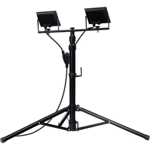 ЗУБР ПСК 30х2, 2 х 30 Вт, 6500 К, IP 65, 1.6 м, светодиодные прожекторы на штативе, Профессионал (57145-2-30)