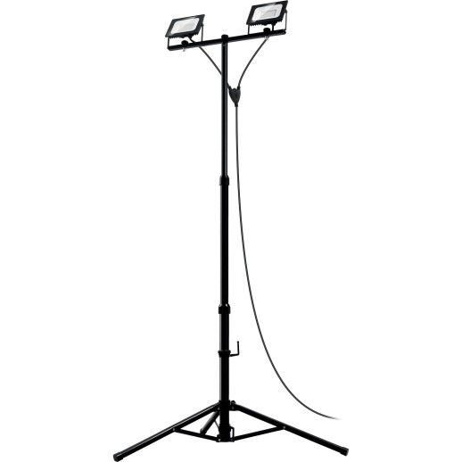 ЗУБР ПСК 30х2, 2 х 30 Вт, 6500 К, IP 65, 1.6 м, светодиодные прожекторы на штативе, Профессионал (57145-2-30)