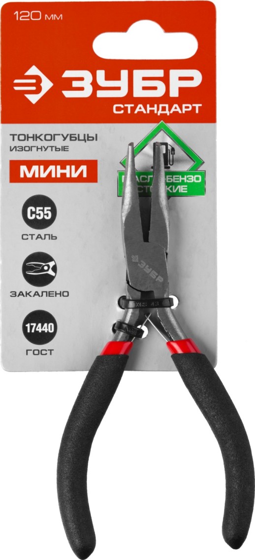 ЗУБР 120 мм, мини тонкогубцы изогнутые (22169-4)