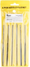 Надфили, 6 шт., 3х140 мм ( в ПВХ конверте )